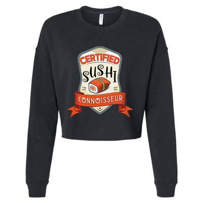 Funny Asian Japan Sushi Lover Award Cropped Pullover Crew