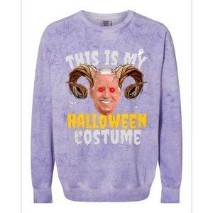 Funny Anti Joe Biden Ghost Boo Scary Spooky Season Halloween Colorblast Crewneck Sweatshirt