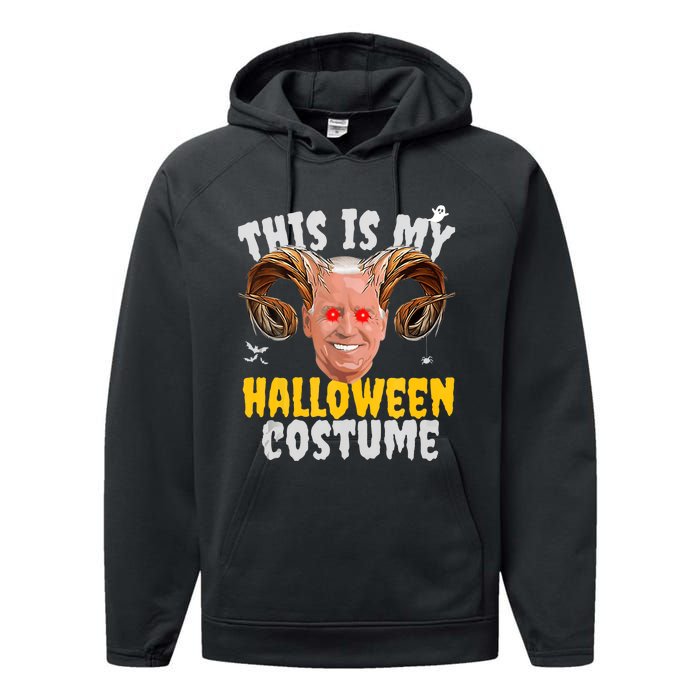 Funny Anti Joe Biden Ghost Boo Scary Spooky Season Halloween Performance Fleece Hoodie