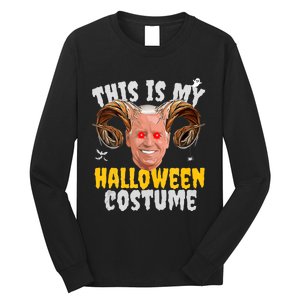 Funny Anti Joe Biden Ghost Boo Scary Spooky Season Halloween Long Sleeve Shirt