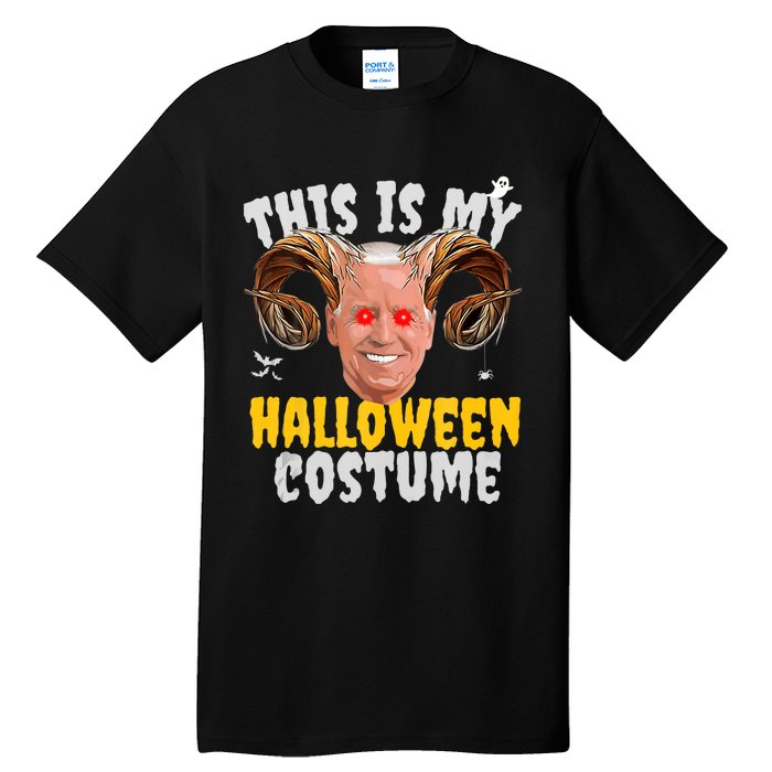 Funny Anti Joe Biden Ghost Boo Scary Spooky Season Halloween Tall T-Shirt