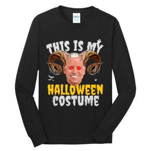 Funny Anti Joe Biden Ghost Boo Scary Spooky Season Halloween Tall Long Sleeve T-Shirt