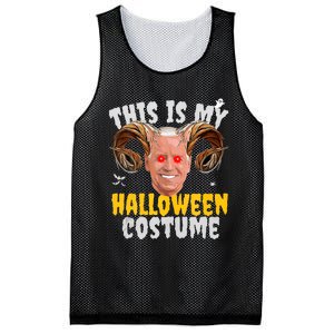 Funny Anti Joe Biden Ghost Boo Scary Spooky Season Halloween Mesh Reversible Basketball Jersey Tank