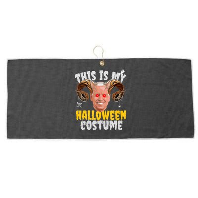 Funny Anti Joe Biden Ghost Boo Scary Spooky Season Halloween Large Microfiber Waffle Golf Towel