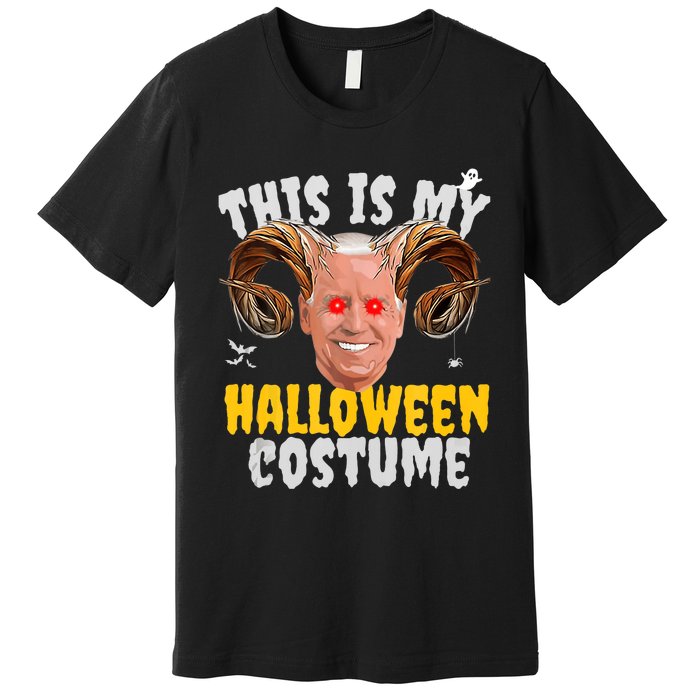 Funny Anti Joe Biden Ghost Boo Scary Spooky Season Halloween Premium T-Shirt