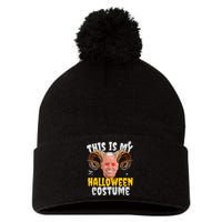 Funny Anti Joe Biden Ghost Boo Scary Spooky Season Halloween Pom Pom 12in Knit Beanie