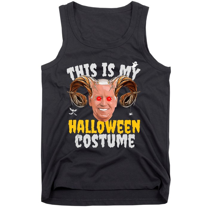 Funny Anti Joe Biden Ghost Boo Scary Spooky Season Halloween Tank Top