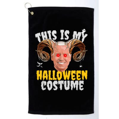 Funny Anti Joe Biden Ghost Boo Scary Spooky Season Halloween Platinum Collection Golf Towel