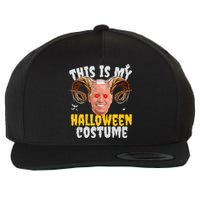 Funny Anti Joe Biden Ghost Boo Scary Spooky Season Halloween Wool Snapback Cap