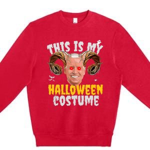 Funny Anti Joe Biden Ghost Boo Scary Spooky Season Halloween Premium Crewneck Sweatshirt