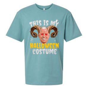 Funny Anti Joe Biden Ghost Boo Scary Spooky Season Halloween Sueded Cloud Jersey T-Shirt