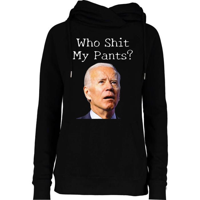 Funny Anti Joe biden  Womens Funnel Neck Pullover Hood