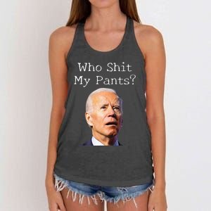 Funny Anti Joe biden  Women's Knotted Racerback Tank