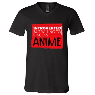 Funny Anime Japanese Animation Lovers Pun Quote V-Neck T-Shirt