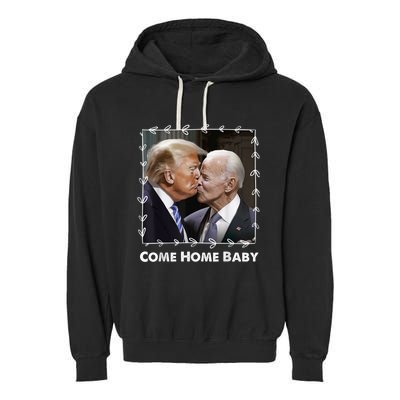 Funny Anti Joe Biden Donald Trump Make America Great Facts Garment-Dyed Fleece Hoodie