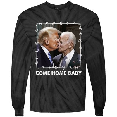 Funny Anti Joe Biden Donald Trump Make America Great Facts Tie-Dye Long Sleeve Shirt