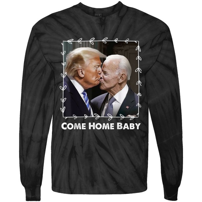 Funny Anti Joe Biden Donald Trump Make America Great Facts Tie-Dye Long Sleeve Shirt