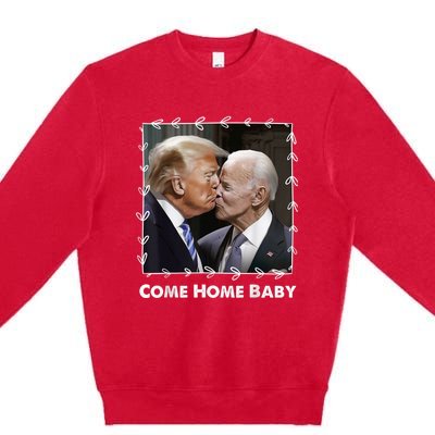 Funny Anti Joe Biden Donald Trump Make America Great Facts Premium Crewneck Sweatshirt