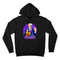 Funny Anti Joe Biden Hold Pumpkin Trick Or Treat Halloween Tall Hoodie