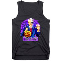 Funny Anti Joe Biden Hold Pumpkin Trick Or Treat Halloween Tank Top