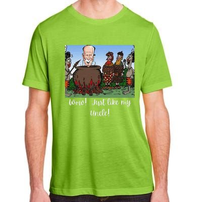 Funny Anti Joe Biden Cannibal Story About His Uncle Designed Adult ChromaSoft Performance T-Shirt