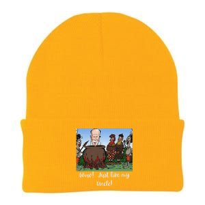 Funny Anti Joe Biden Cannibal Story About His Uncle Designed Knit Cap Winter Beanie