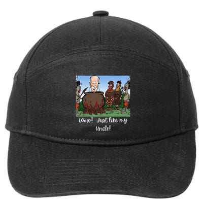 Funny Anti Joe Biden Cannibal Story About His Uncle Designed 7-Panel Snapback Hat