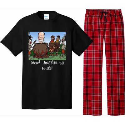 Funny Anti Joe Biden Cannibal Story About His Uncle Designed Pajama Set