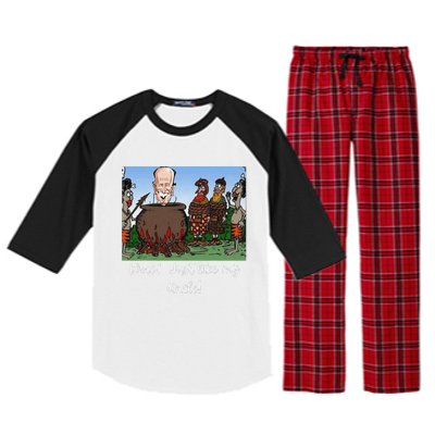 Funny Anti Joe Biden Cannibal Story About His Uncle Designed Raglan Sleeve Pajama Set