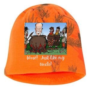 Funny Anti Joe Biden Cannibal Story About His Uncle Designed Kati - Camo Knit Beanie