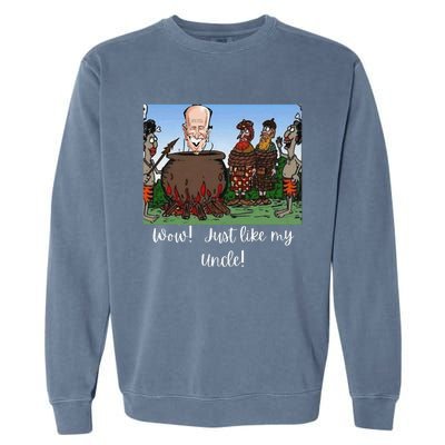 Funny Anti Joe Biden Cannibal Story About His Uncle Designed Garment-Dyed Sweatshirt