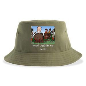 Funny Anti Joe Biden Cannibal Story About His Uncle Designed Sustainable Bucket Hat