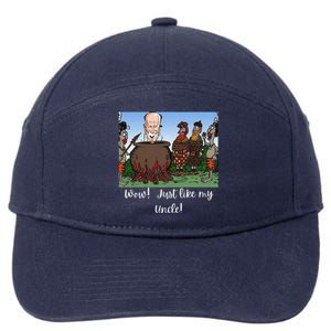 Funny Anti Joe Biden Cannibal Story About His Uncle Designed 7-Panel Snapback Hat