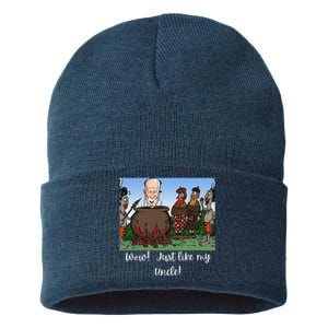 Funny Anti Joe Biden Cannibal Story About His Uncle Designed Sustainable Knit Beanie