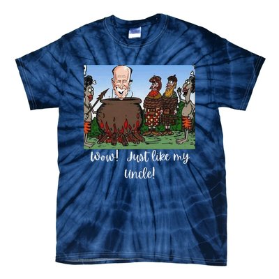 Funny Anti Joe Biden Cannibal Story About His Uncle Designed Tie-Dye T-Shirt