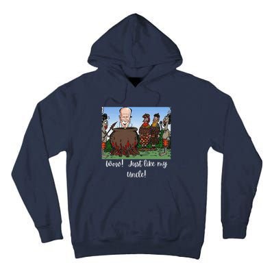 Funny Anti Joe Biden Cannibal Story About His Uncle Designed Tall Hoodie