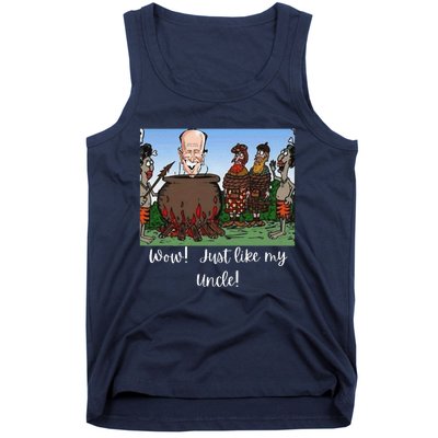 Funny Anti Joe Biden Cannibal Story About His Uncle Designed Tank Top