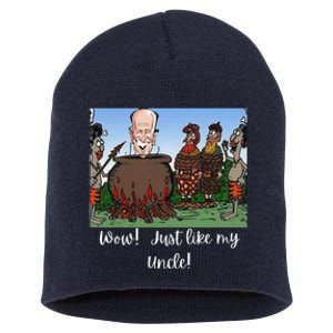 Funny Anti Joe Biden Cannibal Story About His Uncle Designed Short Acrylic Beanie