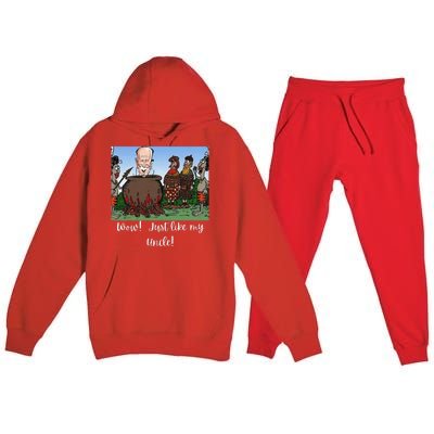 Funny Anti Joe Biden Cannibal Story About His Uncle Designed Premium Hooded Sweatsuit Set