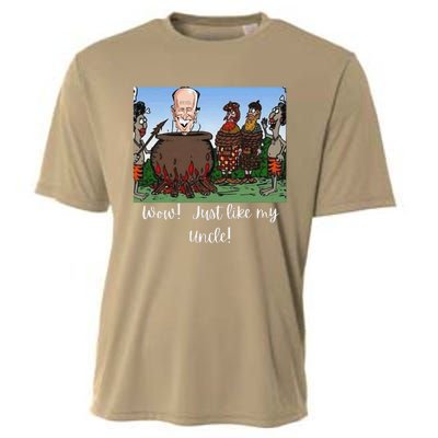 Funny Anti Joe Biden Cannibal Story About His Uncle Designed Cooling Performance Crew T-Shirt