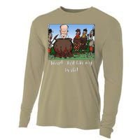 Funny Anti Joe Biden Cannibal Story About His Uncle Designed Cooling Performance Long Sleeve Crew