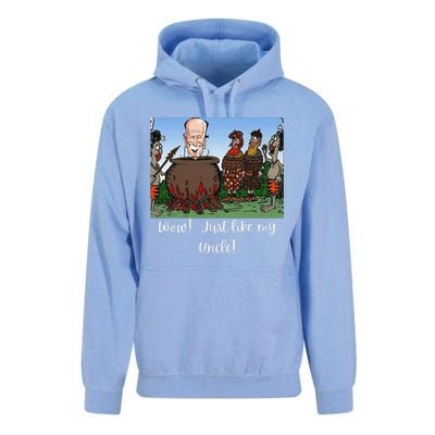 Funny Anti Joe Biden Cannibal Story About His Uncle Designed Unisex Surf Hoodie