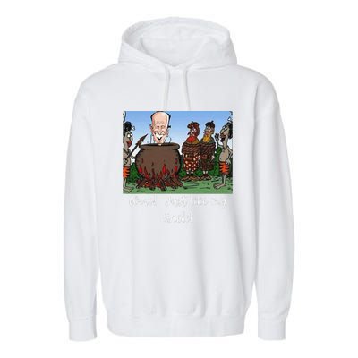 Funny Anti Joe Biden Cannibal Story About His Uncle Designed Garment-Dyed Fleece Hoodie