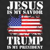 Funny American Jesus Is My Savior Trump Is My President Beanie