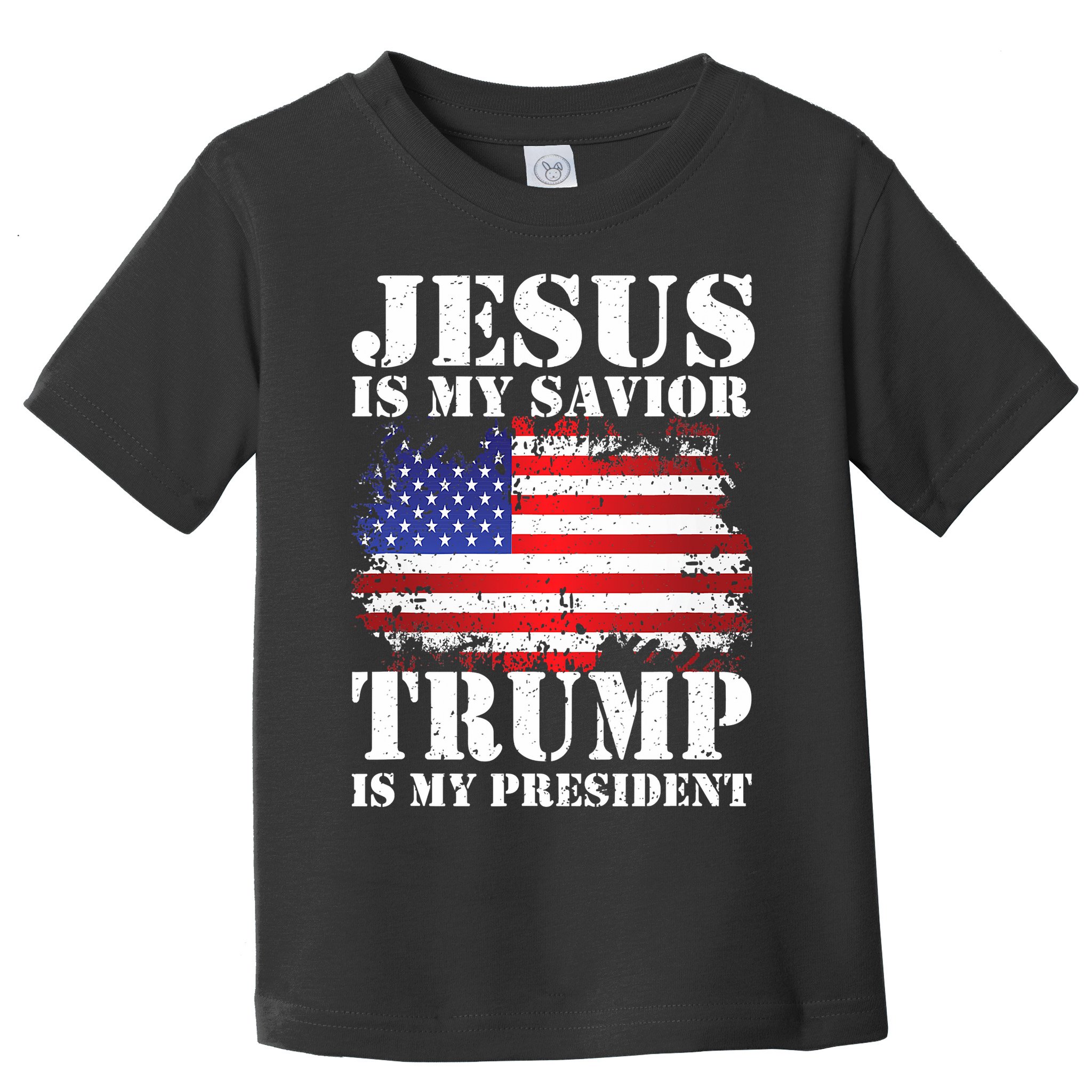 Funny American Jesus Is My Savior Trump Is My President Toddler T-Shirt