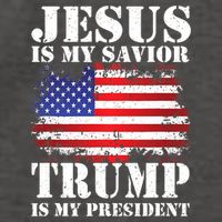Funny American Jesus Is My Savior Trump Is My President Vector Backpack