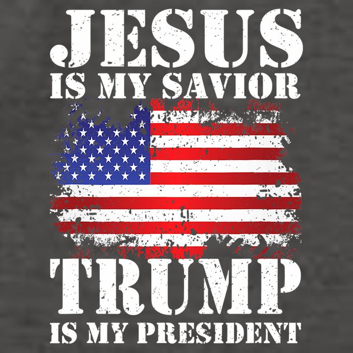 Funny American Jesus Is My Savior Trump Is My President Vector Backpack