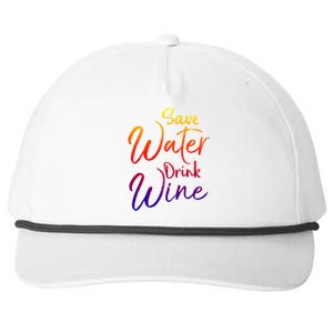 Funny Alcohol Joke Quote Save Water Wine Gift Snapback Five-Panel Rope Hat