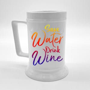 Funny Alcohol Joke Quote Save Water Wine Gift Beer Stein