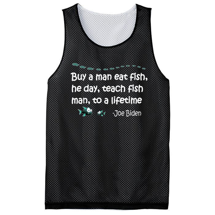 Funny Anti Joe Biden Political Funny Sarcastic Fishing Idiot Mesh Reversible Basketball Jersey Tank